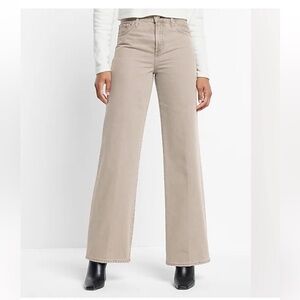Express Women's Tan Flare Jeans